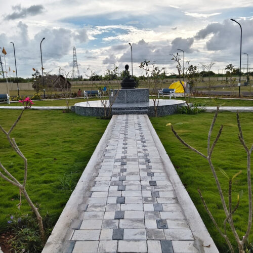 Landscape Garden with Statue