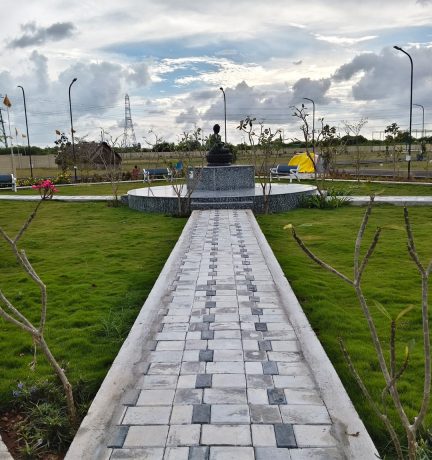 Landscape Garden with Statue